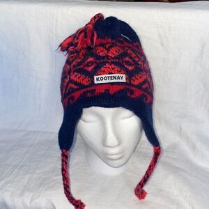 KOOTENAY Navy and Red Wool Hat